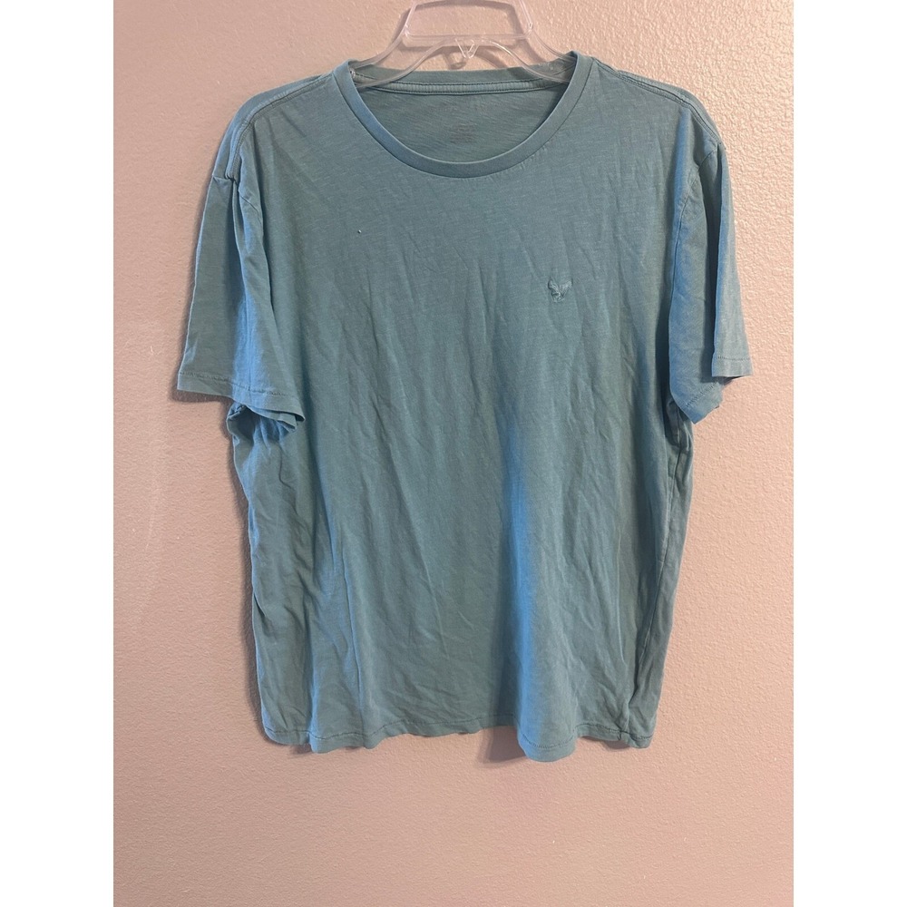 American Eagle T-Shirt Soft Casual Everyday Tee Short Sleeve Blue Size L